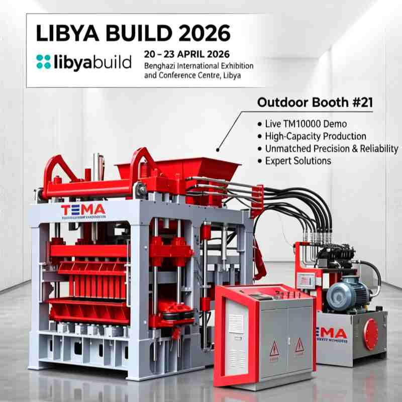 Компания TEMA представит на выставке LIBYA BUILD 2026 современную блочную машину TM10000.