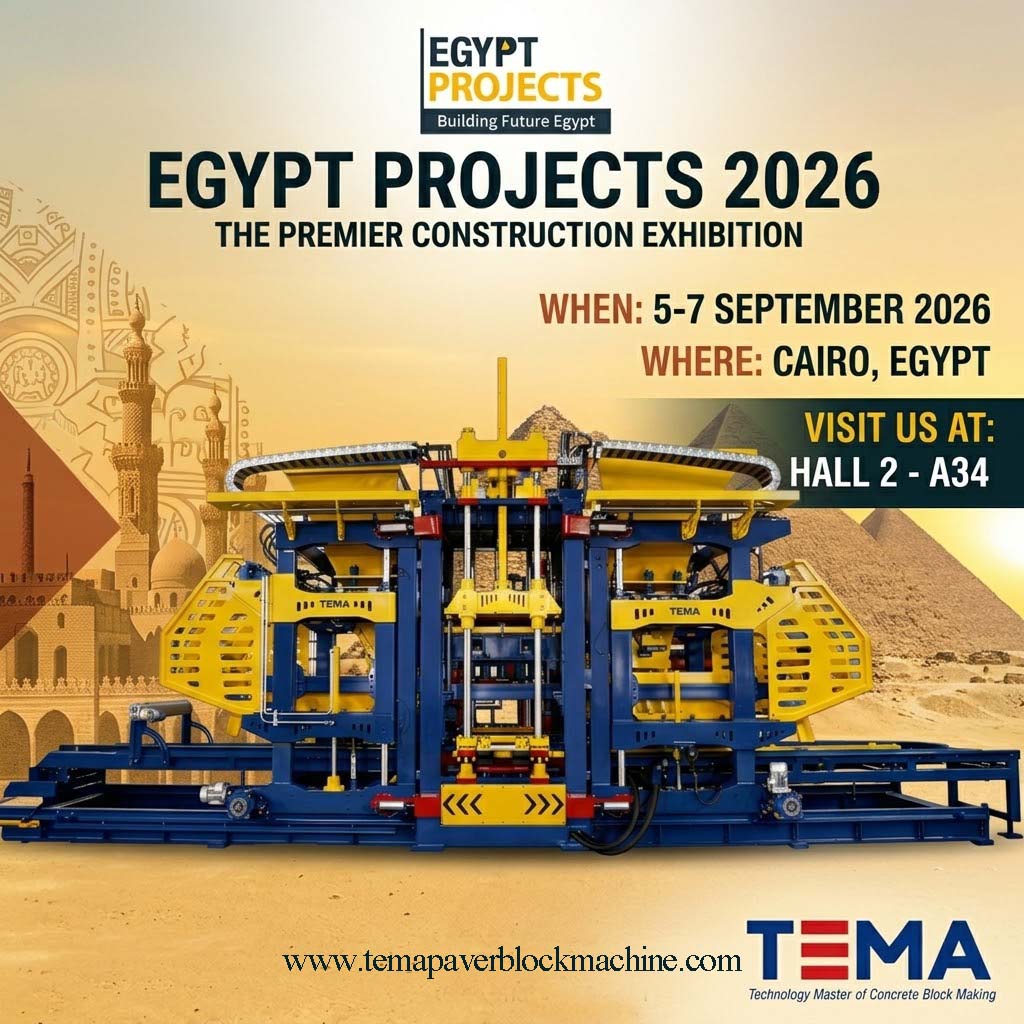 Компания TEMA присоединяется к программе Egypt Projects 2026, представляя новейшие технологии производства строительных блоков!